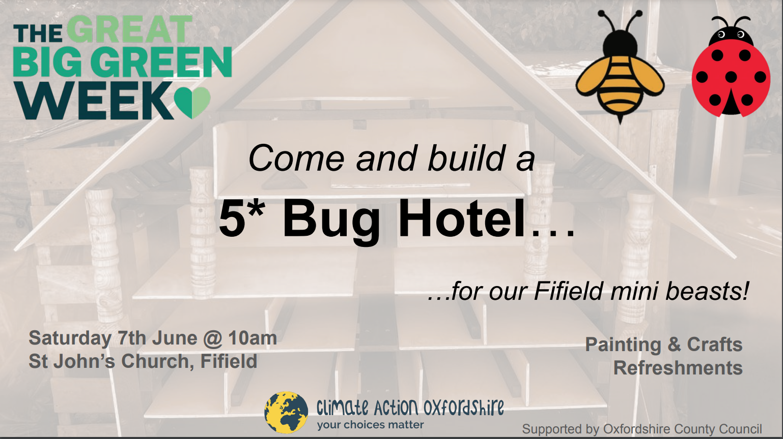 Bug Hotel Building Event for The Great Big Green Week